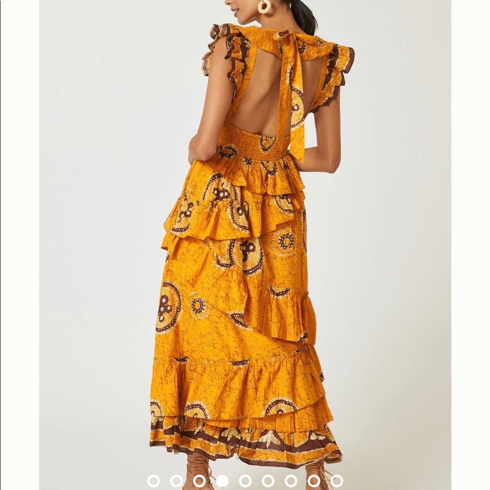 Anthropologie Love the Label Adrianne open back ruffle maxi dress - Picture 2 of 7